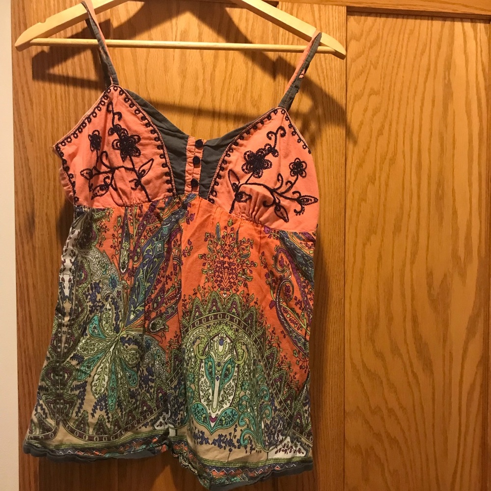 Boutique Paisley Flowey Tank, size M